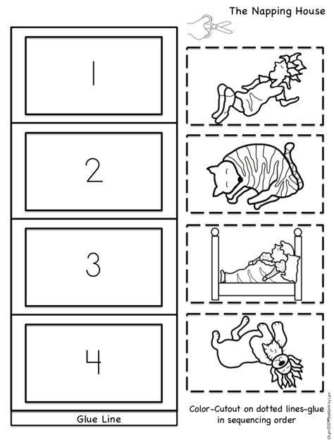 The Napping House Sequencing Printables